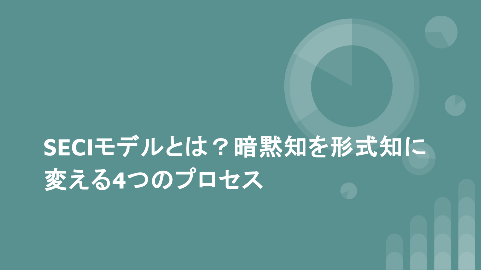 SECIモデルとは？暗黙知を形式知に変える4つのプロセス